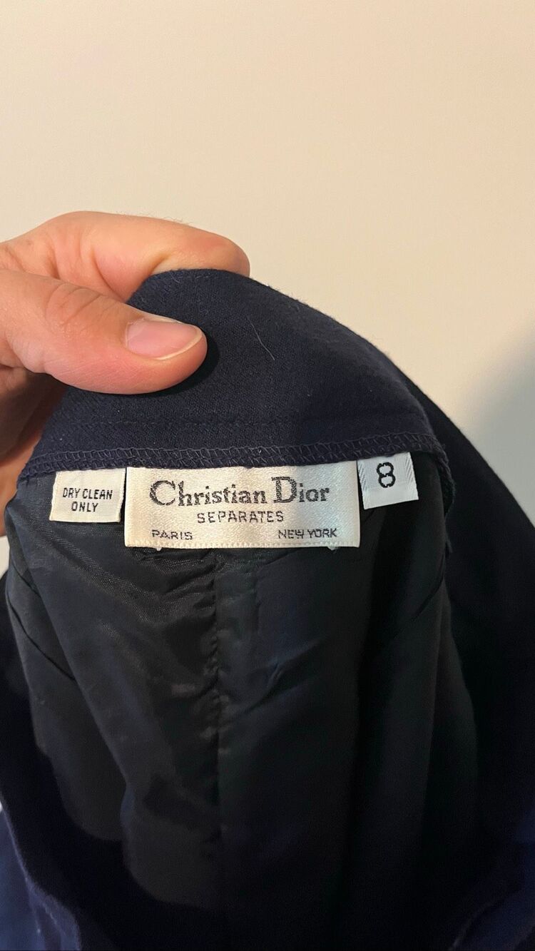 Dior Navy Pencil Skirt - Picture 7 of 7
